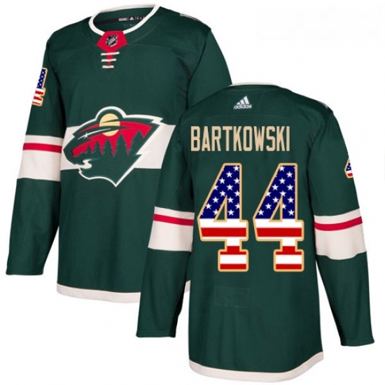 Youth Adidas Minnesota Wild 44 Matt Bartkowski Authentic Green USA Flag Fashion NHL Jersey Youth Adidas Minnesota Wild 44 Matt Bartkowski Authentic Green USA Flag Fashion NHL Jersey