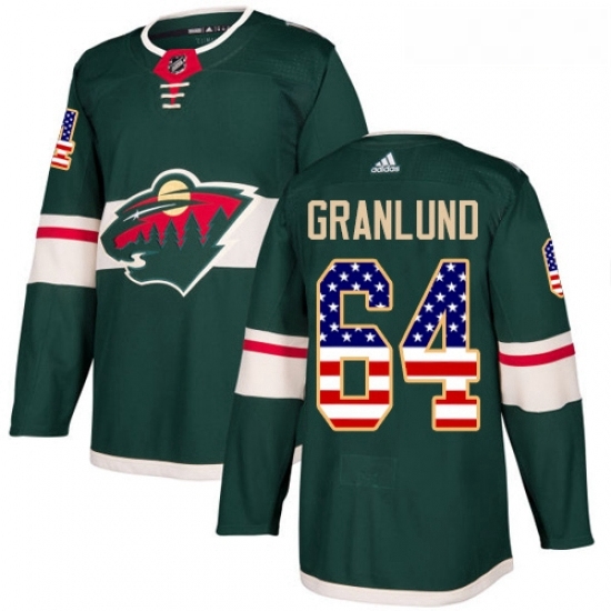 Youth Adidas Minnesota Wild 64 Mikael Granlund Authentic Green USA Flag Fashion NHL Jersey Youth Adidas Minnesota Wild 64 Mikael Granlund Authentic Green USA Flag Fashion NHL Jersey