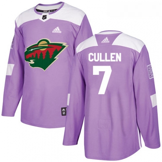 Youth Adidas Minnesota Wild 7 Matt Cullen Authentic Purple Fights Cancer Practice NHL Jersey Youth Adidas Minnesota Wild 7 Matt Cullen Authentic Purple Fights Cancer Practice NHL Jersey