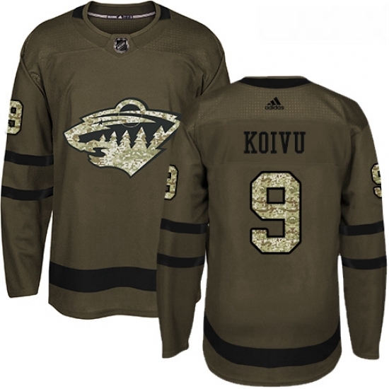 Youth Adidas Minnesota Wild 9 Mikko Koivu Premier Green Salute to Service NHL Jersey Youth Adidas Minnesota Wild 9 Mikko Koivu Premier Green Salute to Service NHL Jersey