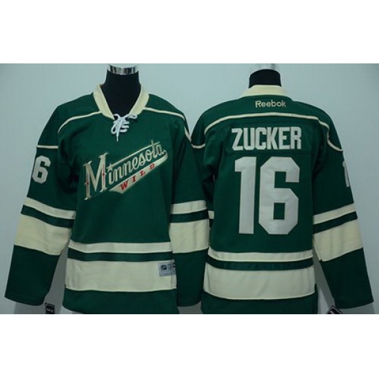 Youth Minnesota Wild #16 Jason Zucker Green Stitched NHL Jersey Youth Minnesota Wild #16 Jason Zucker Green Stitched NHL Jersey
