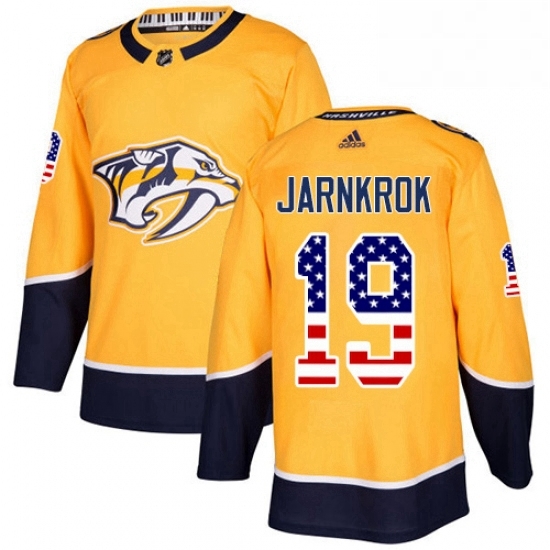 Mens Adidas Nashville Predators 19 Calle Jarnkrok Authentic Gold USA Flag Fashion NHL Jersey Mens Adidas Nashville Predators 19 Calle Jarnkrok Authentic Gold USA Flag Fashion NHL Jersey