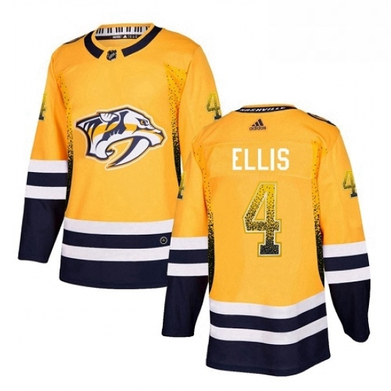 Mens Adidas Nashville Predators 4 Ryan Ellis Authentic Gold Drift Fashion NHL Jersey Mens Adidas Nashville Predators 4 Ryan Ellis Authentic Gold Drift Fashion NHL Jersey