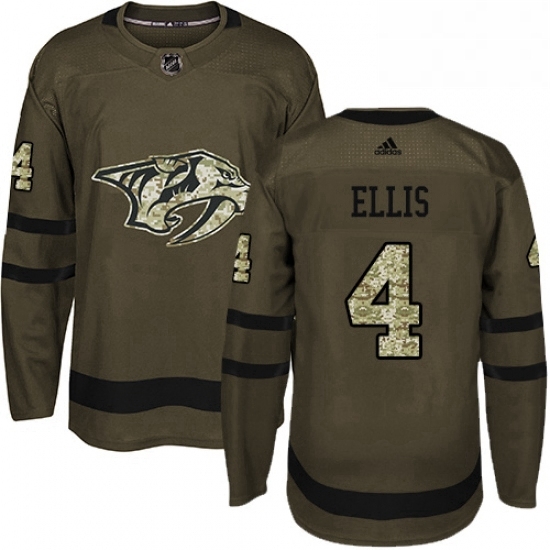 Mens Adidas Nashville Predators 4 Ryan Ellis Authentic Green Salute to Service NHL Jersey Mens Adidas Nashville Predators 4 Ryan Ellis Authentic Green Salute to Service NHL Jersey