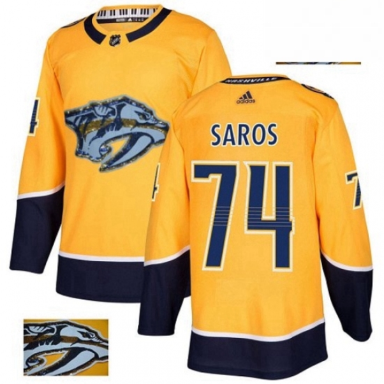 Mens Adidas Nashville Predators 74 Juuse Saros Authentic Gold Fashion Gold NHL Jersey Mens Adidas Nashville Predators 74 Juuse Saros Authentic Gold Fashion Gold NHL Jersey