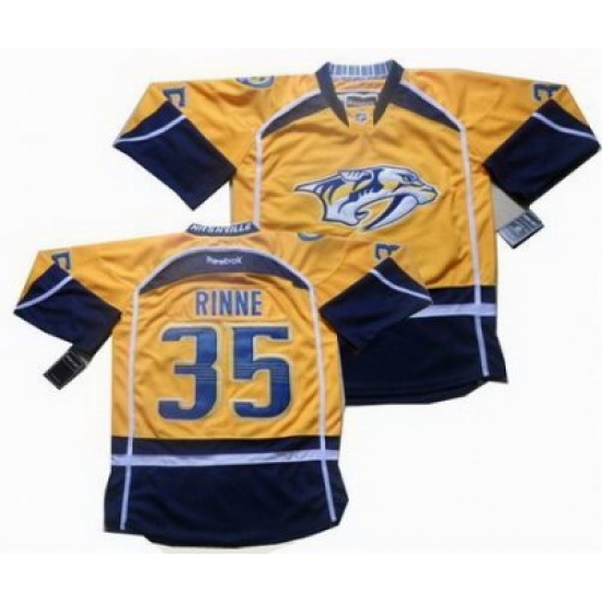 Nashville Predators 35 Pekka Rinne yellow jerseys Nashville Predators 35 Pekka Rinne yellow jerseys