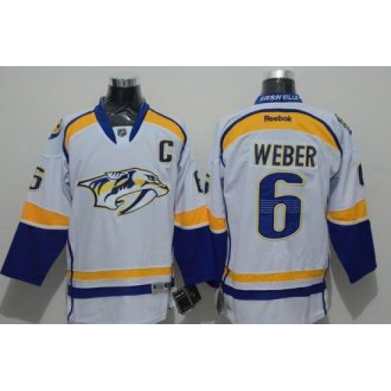 Nashville Predators #6 Shea Weber White Road Stitched NHL Jersey Nashville Predators #6 Shea Weber White Road Stitched NHL Jersey
