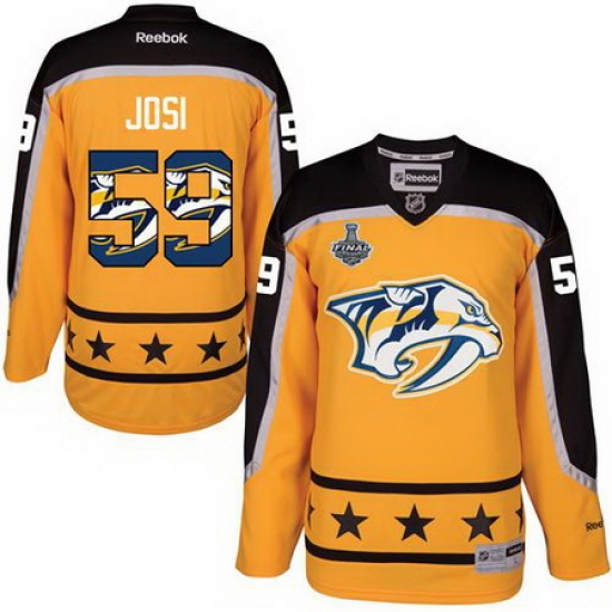 Predators #59 Roman Josi Yellow 2017 Stanley Cup Team Logo Fashion Stitched NHL Jersey Predators #59 Roman Josi Yellow 2017 Stanley Cup Team Logo Fashion Stitched NHL Jersey