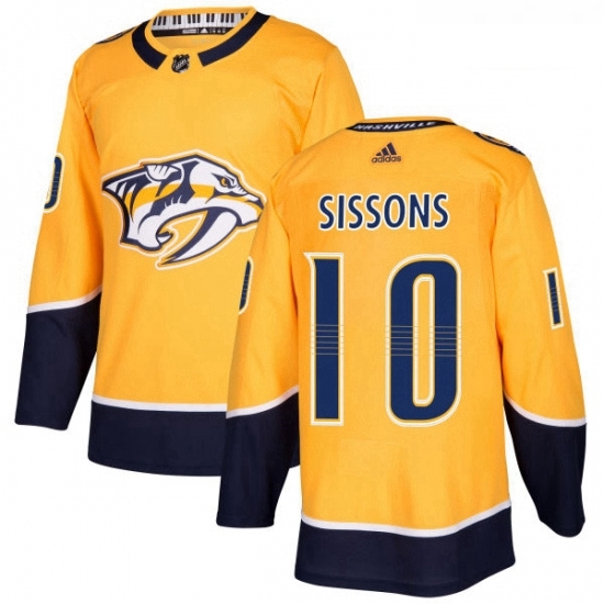 Youth Adidas Nashville Predators 10 Colton Sissons Authentic Gold Home NHL Jersey Youth Adidas Nashville Predators 10 Colton Sissons Authentic Gold Home NHL Jersey