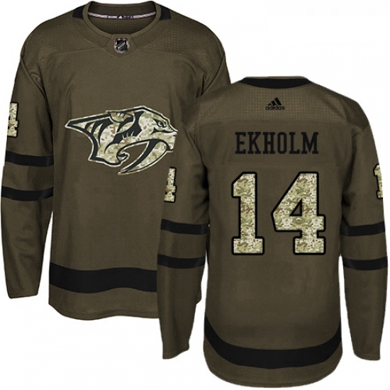 Youth Adidas Nashville Predators 14 Mattias Ekholm Authentic Green Salute to Service NHL Jersey Youth Adidas Nashville Predators 14 Mattias Ekholm Authentic Green Salute to Service NHL Jersey