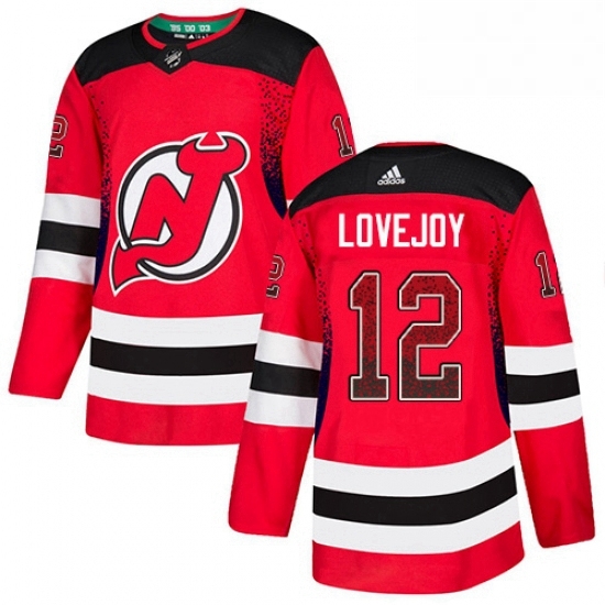 Mens Adidas New Jersey Devils 12 Ben Lovejoy Authentic Red Drift Fashion NHL Jersey Mens Adidas New Jersey Devils 12 Ben Lovejoy Authentic Red Drift Fashion NHL Jersey
