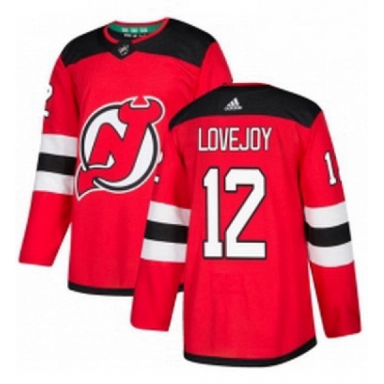 Mens Adidas New Jersey Devils 12 Ben Lovejoy Authentic Red Home NHL Jersey Mens Adidas New Jersey Devils 12 Ben Lovejoy Authentic Red Home NHL Jersey