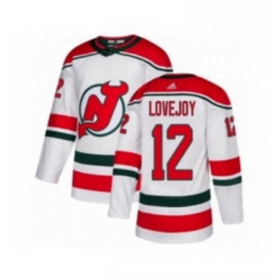 Mens Adidas New Jersey Devils 12 Ben Lovejoy Authentic White Alternate NHL Jersey Mens Adidas New Jersey Devils 12 Ben Lovejoy Authentic White Alternate NHL Jersey