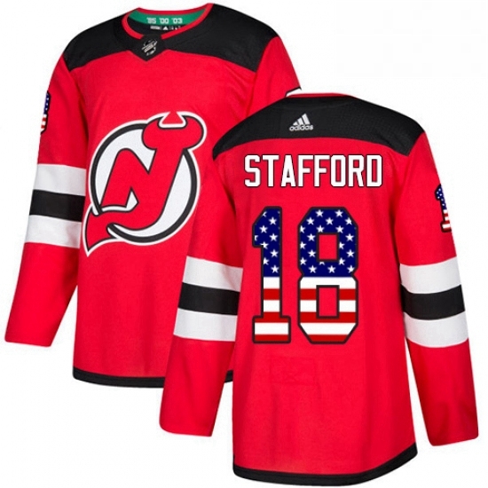 Mens Adidas New Jersey Devils 18 Drew Stafford Authentic Red USA Flag Fashion NHL Jersey Mens Adidas New Jersey Devils 18 Drew Stafford Authentic Red USA Flag Fashion NHL Jersey