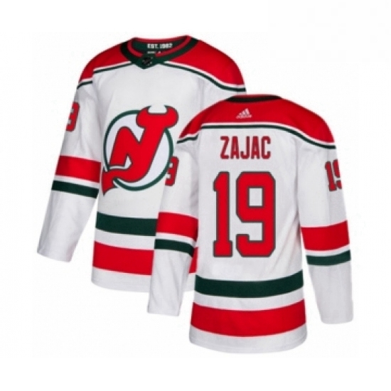 Mens Adidas New Jersey Devils 19 Travis Zajac Authentic White Alternate NHL Jersey Mens Adidas New Jersey Devils 19 Travis Zajac Authentic White Alternate NHL Jersey