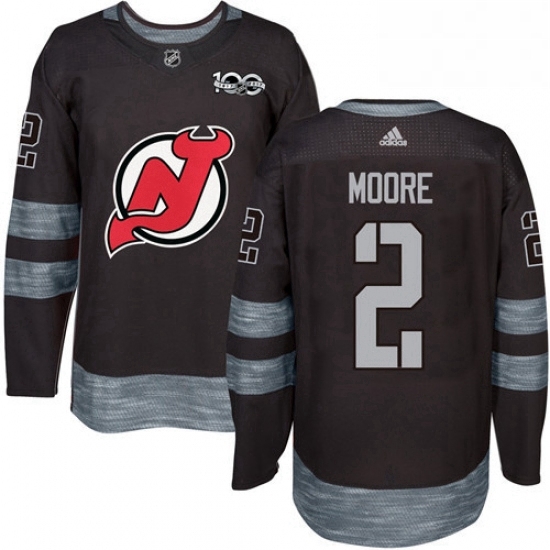 Mens Adidas New Jersey Devils 2 John Moore Authentic Black 1917 2017 100th Anniversary NHL Jersey Mens Adidas New Jersey Devils 2 John Moore Authentic Black 1917 2017 100th Anniversary NHL Jersey