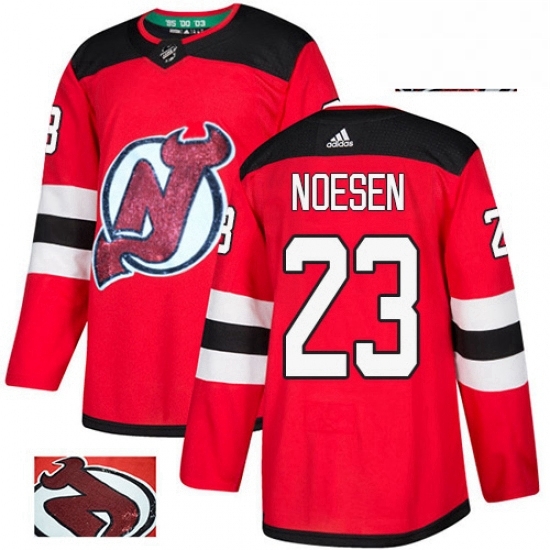 Mens Adidas New Jersey Devils 23 Stefan Noesen Authentic Red Fashion Gold NHL Jersey Mens Adidas New Jersey Devils 23 Stefan Noesen Authentic Red Fashion Gold NHL Jersey