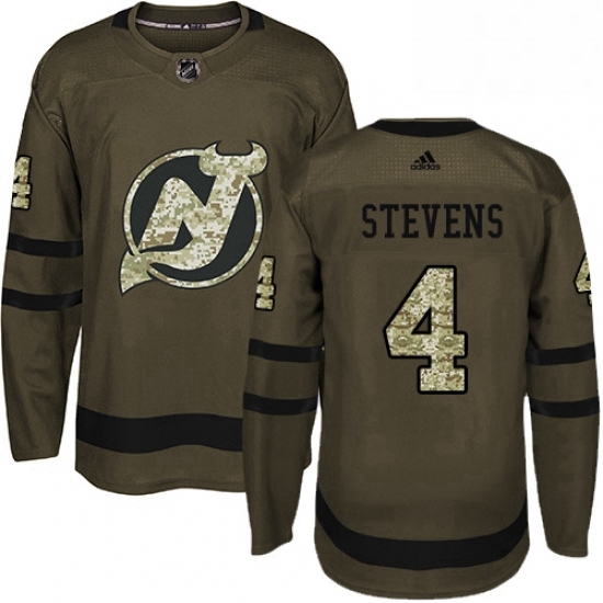 Mens Adidas New Jersey Devils 4 Scott Stevens Authentic Green Salute to Service NHL Jersey Mens Adidas New Jersey Devils 4 Scott Stevens Authentic Green Salute to Service NHL Jersey