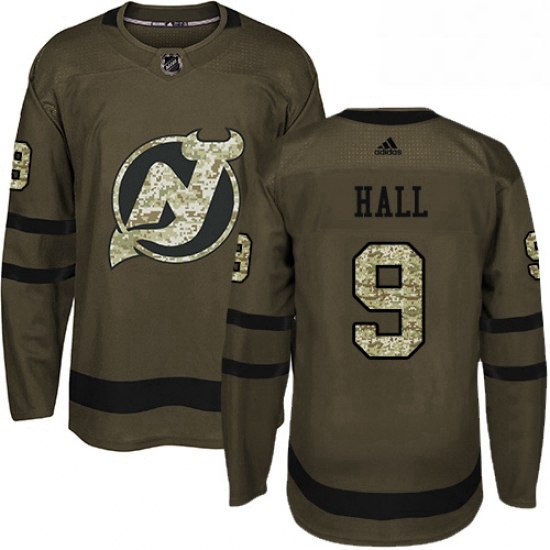 Mens Adidas New Jersey Devils 9 Taylor Hall Authentic Green Salute to Service NHL Jersey Mens Adidas New Jersey Devils 9 Taylor Hall Authentic Green Salute to Service NHL Jersey