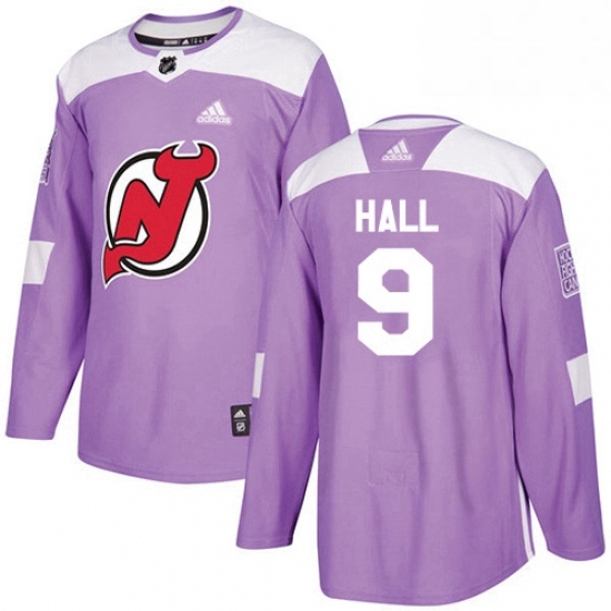 Mens Adidas New Jersey Devils 9 Taylor Hall Authentic Purple Fights Cancer Practice NHL Jersey Mens Adidas New Jersey Devils 9 Taylor Hall Authentic Purple Fights Cancer Practice NHL Jersey