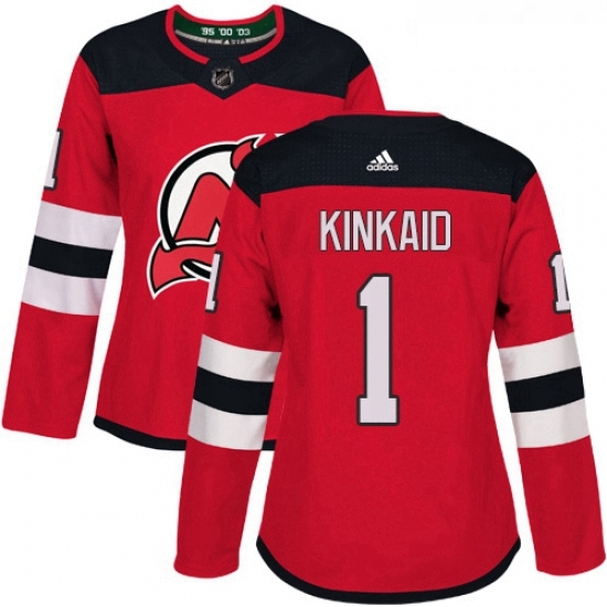 Womens Adidas New Jersey Devils 1 Keith Kinkaid Authentic Red Home NHL Jersey Womens Adidas New Jersey Devils 1 Keith Kinkaid Authentic Red Home NHL Jersey
