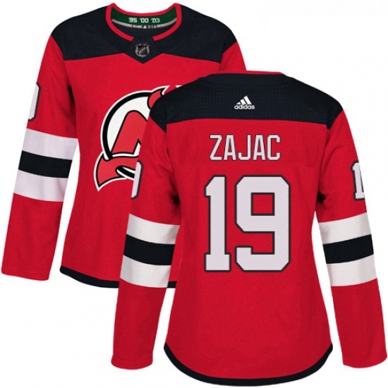 Womens Adidas New Jersey Devils 19 Travis Zajac Authentic Red Home NHL Jersey Womens Adidas New Jersey Devils 19 Travis Zajac Authentic Red Home NHL Jersey