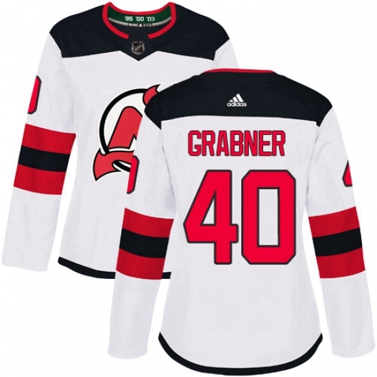 Womens Adidas New Jersey Devils 40 Michael Grabner Authentic White Away NHL Jersey Womens Adidas New Jersey Devils 40 Michael Grabner Authentic White Away NHL Jersey