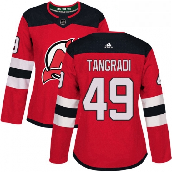 Womens Adidas New Jersey Devils 49 Eric Tangradi Authentic Red Home NHL Jersey Womens Adidas New Jersey Devils 49 Eric Tangradi Authentic Red Home NHL Jersey