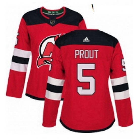 Womens Adidas New Jersey Devils 5 Dalton Prout Authentic Red Home NHL Jersey Womens Adidas New Jersey Devils 5 Dalton Prout Authentic Red Home NHL Jersey