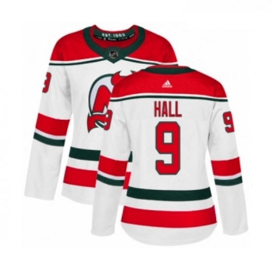Womens Adidas New Jersey Devils 9 Taylor Hall Authentic White Alternate NHL Jersey Womens Adidas New Jersey Devils 9 Taylor Hall Authentic White Alternate NHL Jersey