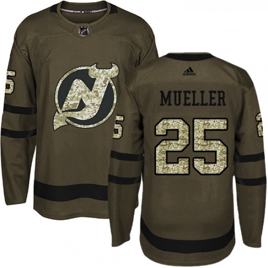Youth Adidas New Jersey Devils 25 Mirco Mueller Authentic Green Salute to Service NHL Jersey Youth Adidas New Jersey Devils 25 Mirco Mueller Authentic Green Salute to Service NHL Jersey