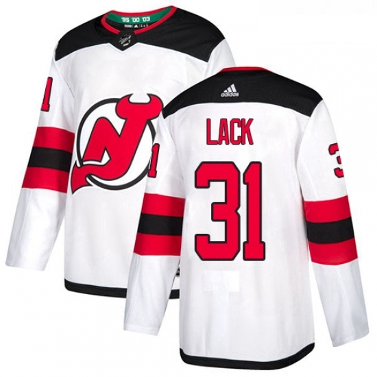 Youth Adidas New Jersey Devils 31 Eddie Lack Authentic White Away NHL Jersey Youth Adidas New Jersey Devils 31 Eddie Lack Authentic White Away NHL Jersey