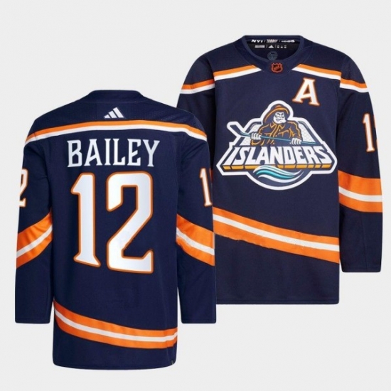 Men New York Islanders 12 Josh Bailey Navy 2022 23 Reverse Retro Stitched Jersey Men New York Islanders 12 Josh Bailey Navy 2022 23 Reverse Retro Stitched Jersey