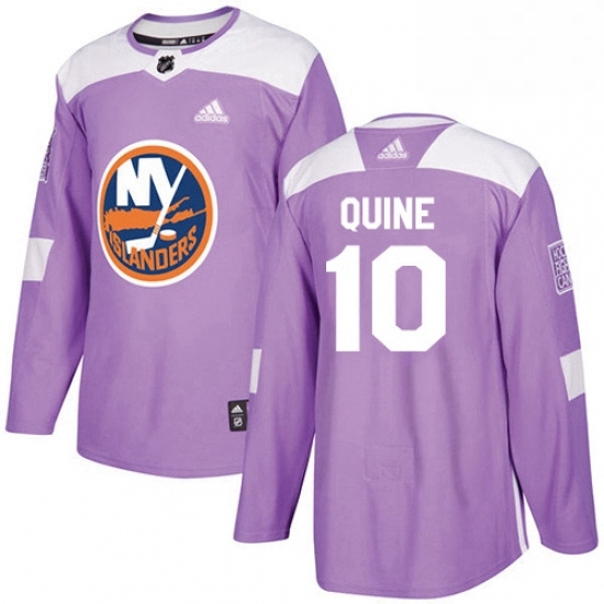 Mens Adidas New York Islanders 10 Alan Quine Authentic Purple Fights Cancer Practice NHL Jersey Mens Adidas New York Islanders 10 Alan Quine Authentic Purple Fights Cancer Practice NHL Jersey