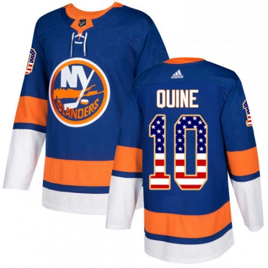 Mens Adidas New York Islanders 10 Alan Quine Authentic Royal Blue USA Flag Fashion NHL Jersey Mens Adidas New York Islanders 10 Alan Quine Authentic Royal Blue USA Flag Fashion NHL Jersey