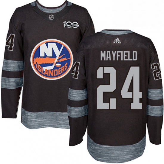 Mens Adidas New York Islanders 24 Scott Mayfield Authentic Black 1917 2017 100th Anniversary NHL Jersey Mens Adidas New York Islanders 24 Scott Mayfield Authentic Black 1917 2017 100th Anniversary NHL Jersey