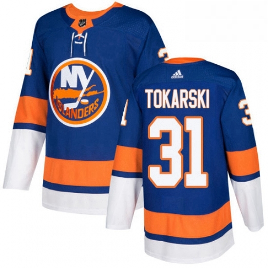 Mens Adidas New York Islanders 31 Dustin Tokarski Premier Royal Blue Home NHL Jersey Mens Adidas New York Islanders 31 Dustin Tokarski Premier Royal Blue Home NHL Jersey