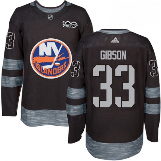 Mens Adidas New York Islanders 33 Christopher Gibson Authentic Black 1917 2017 100th Anniversary NHL Jersey Mens Adidas New York Islanders 33 Christopher Gibson Authentic Black 1917 2017 100th Anniversary NHL Jersey