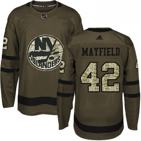 Mens Adidas New York Islanders 42 Scott Mayfield Premier Green Salute to Service NHL Jersey Mens Adidas New York Islanders 42 Scott Mayfield Premier Green Salute to Service NHL Jersey