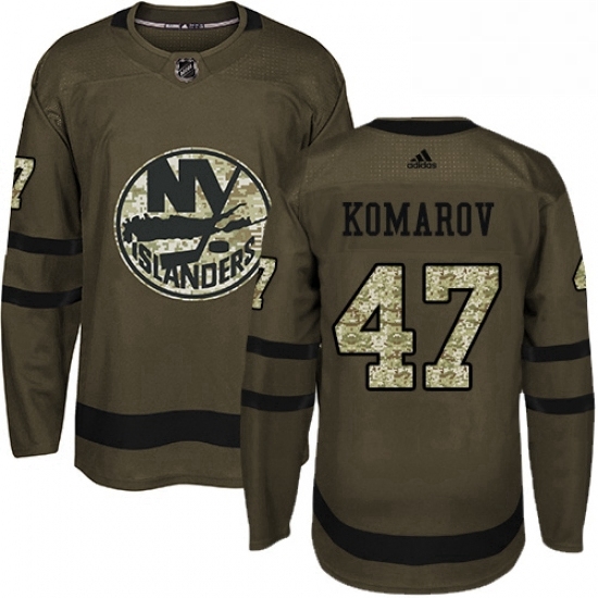 Mens Adidas New York Islanders 47 Leo Komarov Authentic Green Salute to Service NHL Jersey Mens Adidas New York Islanders 47 Leo Komarov Authentic Green Salute to Service NHL Jersey