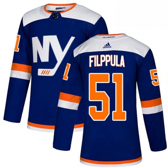 Mens Adidas New York Islanders 51 Valtteri Filppula Premier Blue Alternate NHL Jersey Mens Adidas New York Islanders 51 Valtteri Filppula Premier Blue Alternate NHL Jersey