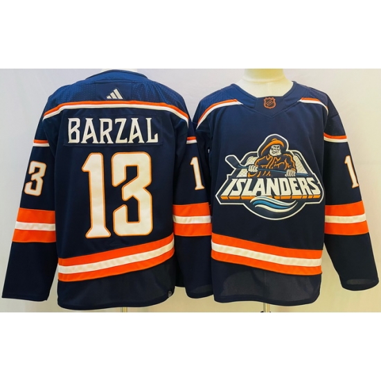Men's New York Islanders #13 Mathew Barzal 2022 Navy Reverse Retro 2.0 Stitched Jersey Men's New York Islanders #13 Mathew Barzal 2022 Navy Reverse Retro 2.0 Stitched Jersey