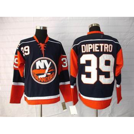 New York Islanders #39 Rick DiPietro navy blue jersey New York Islanders #39 Rick DiPietro navy blue jersey