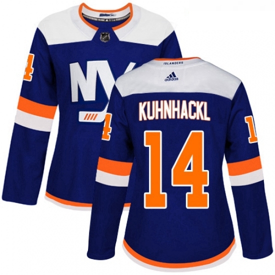 Womens Adidas New York Islanders 14 Tom Kuhnhackl Premier Blue Alternate NHL Jersey Womens Adidas New York Islanders 14 Tom Kuhnhackl Premier Blue Alternate NHL Jersey