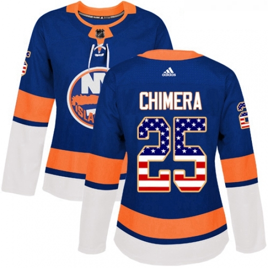 Womens Adidas New York Islanders 25 Jason Chimera Authentic Royal Blue USA Flag Fashion NHL Jersey Womens Adidas New York Islanders 25 Jason Chimera Authentic Royal Blue USA Flag Fashion NHL Jersey