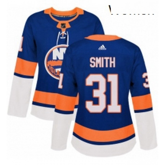 Womens Adidas New York Islanders 31 Billy Smith Authentic Royal Blue Home NHL Jersey Womens Adidas New York Islanders 31 Billy Smith Authentic Royal Blue Home NHL Jersey