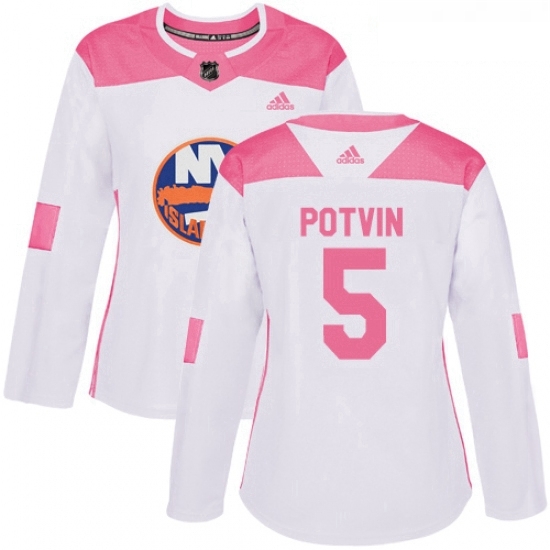Womens Adidas New York Islanders 5 Denis Potvin Authentic WhitePink Fashion NHL Jersey Womens Adidas New York Islanders 5 Denis Potvin Authentic WhitePink Fashion NHL Jersey