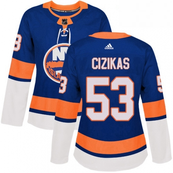 Womens Adidas New York Islanders 53 Casey Cizikas Authentic Royal Blue Home NHL Jersey Womens Adidas New York Islanders 53 Casey Cizikas Authentic Royal Blue Home NHL Jersey
