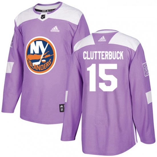 Youth Adidas New York Islanders 15 Cal Clutterbuck Authentic Purple Fights Cancer Practice NHL Jersey Youth Adidas New York Islanders 15 Cal Clutterbuck Authentic Purple Fights Cancer Practice NHL Jersey