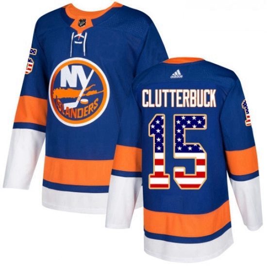 Youth Adidas New York Islanders 15 Cal Clutterbuck Authentic Royal Blue USA Flag Fashion NHL Jersey Youth Adidas New York Islanders 15 Cal Clutterbuck Authentic Royal Blue USA Flag Fashion NHL Jersey